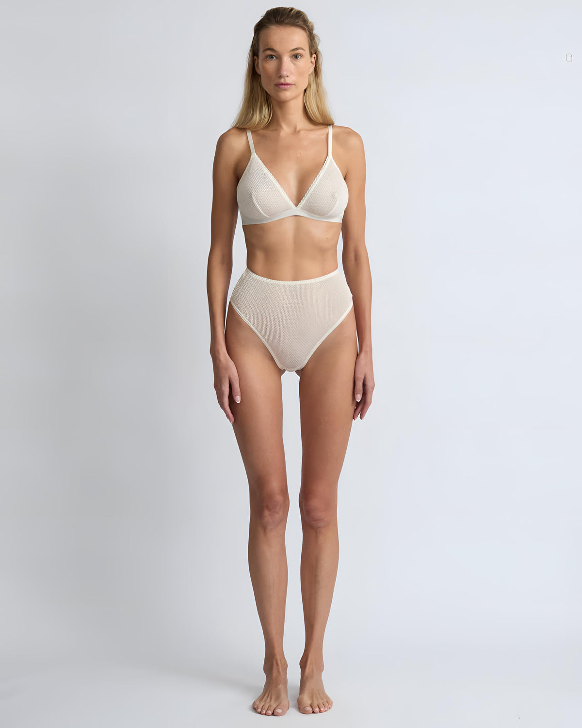 High Waist Thong Ivory
