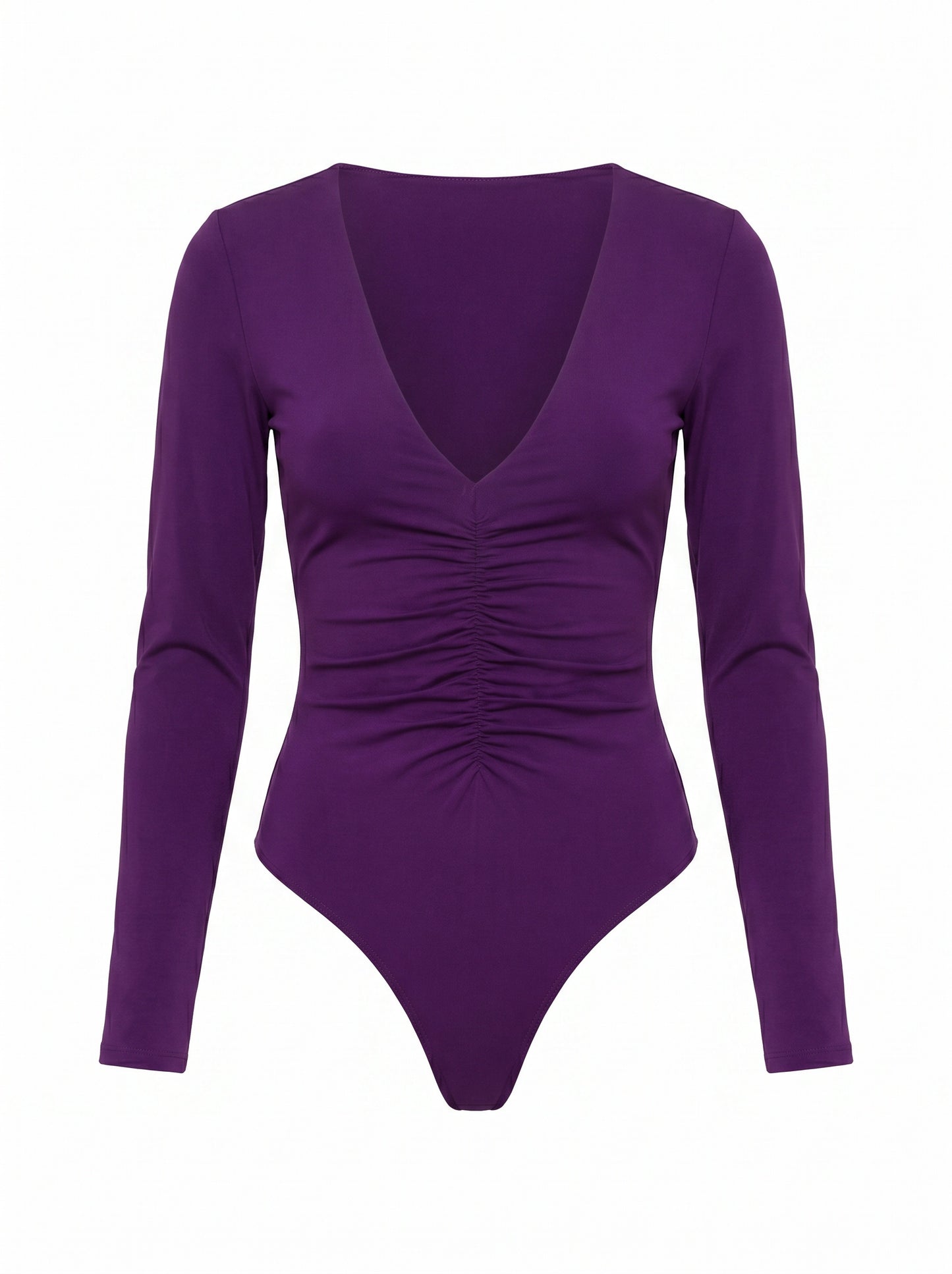 Ruched Long Sleeve Body Suit